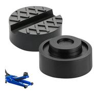 2 cuscinetti universali in gomma per cric con scanalature e profilo a nido d'ape, per sollevatore, cric di manovra, colore nero