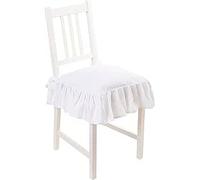 2 Cuscini 40x40 con Lacci Panama per Interno ed Esterno sfoderabile con Zip in Cotone Tinta Unita (BIANCO)