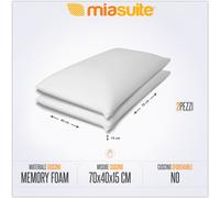 2 CUSCINI GRANDI MEMORY FOAM ALTI 15 ANTICERVICALE SAPONETTA ORTOPEDICO