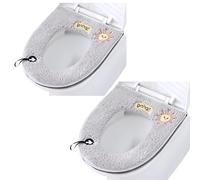 2 cuscini universali impermeabili per sedile WC con passante per appenderla, morbidi e caldi, lavabili