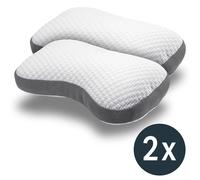 2 cuscini viscoelastici sagomati Sleezzz Premium a forma di farfalla, 36 x 60 cm, con fodera a doppio strato delicata sulla pelle