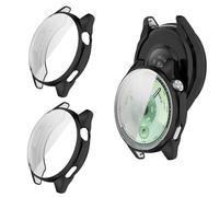 2 custodie compatibili con Huawei Watch GT 6 46 mm, pellicola protettiva flessibile in TPU, antigraffio, custodia protettiva per Huawei Watch GT6 46 mm (nero + nero)