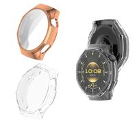 2 custodie con pellicola protettiva compatibile con Huawei Watch GT 6 Pro, anti-graffio, protezione completa Shell, custodia flessibile in TPU per Huawei Watch GT 6 Pro 46 mm Smartwatch