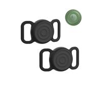 2 custodie in silicone per Motorola Moto Tag - Anti perdita e antigraffio GPS Custodia, supporto universale per bambini, anziani, animali domestici, bicicletta, zaino e bagagli, nero