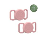 2 custodie in silicone per Motorola Moto Tag, anti-perdita e antigraffio GPS, supporto universale per bambini, anziani, animali domestici, bicicletta, zaino e bagagli, rosa