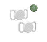 2 custodie in silicone per Motorola Moto Tag, anti-perdita e antigraffio, supporto universale per bambini, anziani, animali domestici, bicicletta, zaino e bagagli, bianco