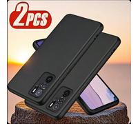 2 custodie nere per telefono, adatte per OPPO Reno13 5G/OPPO Reno8 Lite/OPPO Reno7 Lite e altri dispositivi. Adatte anche per Nothing Phone (3a), Nothing Phone (1) e altri telefoni cellulari neri. Que