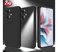 2 custodie nere per telefono OPPO, custodie con bordi dritti neri per Nothing Phone, compatibili con OPPO Reno5 4G/OPPO Reno5 5G/Nothing Phone (3a) Pro/Nothing Phone (2a)/Nothing Phone, custodie per t