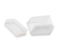 2 custodie per burro con coperchi, scatole per servire formaggio a fette di