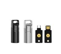 2 custodie protettive portatili sicure, completamente compatibili con YubiKey 5/5C NFC