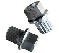 2 dadi di bloccaggio per ruota ABC4/15PT con 15 denti anti furto, dadi per la rimozione delle viti, calcolare prima la fessura del dado per determinare il numero di denti del dado