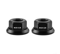 2 dadi M10 da 3/8 per mozzo della bicicletta, lavorati a CNC, in lega di alluminio 7075, progettati per asse del mozzo della ruota della bicicletta pieghevole e fisso, colore nero