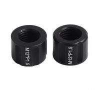 2 dadi per asse passante per bicicletta, per mozzi da 12 mm e 15 mm, in lega di alluminio, nero, passo filettatura: M12 × 1,0/1,5/1,75, M15 × 1,0/1,5/1,75 (15 x 1,5 mm)
