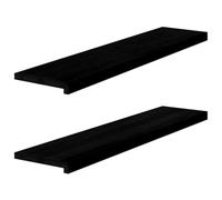 2 davanzali per finestre, 110 x 25 x 2 cm, in legno massiccio di rovere non trattato