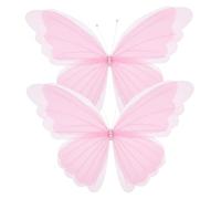 2 decorazioni a farfalla giganti, farfalle 3D con rete iridescente e seta, decorazioni a farfalla grandi per matrimonio, grandi