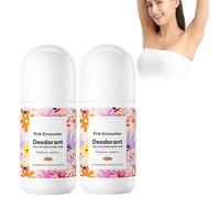 2 deodorante per bambini - Deodorante Roll-on per Bambini con Ingredienti Naturali - Formulazione Delicata per Pelli Bianche e Sensibili - Profumo di perle Dew（PinkEncounter）