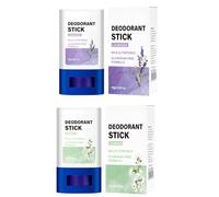 2 deodoranti in stick senza alluminio, deodorante per tutto il corpo, per uomini e donne, lavanda e gelsomino, deodorante invisibile asciutto, antitraspirante, comfort pulito, 48 ore di protezione da