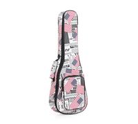 2. Design Flag Compatto Custodia Ukulele Con Imbottitura Ispessuata Manico Ergonomico E Memoria Multi-tasca Per Strumenti Da 23 Pollici Eleganti Zaino Per Strumenti A Tema Americano