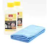 2 Detergente per Il Sistema del Latte per Macchine da caffè Automatiche + Panno in Microfibra Compatibile con Melitta Caffeo Lattea 6553067, Caffeo Lattea 6571818 - Macchine per Espresso