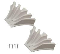 2 diffusori per grondaie, 7,6 x 10,2 cm e 5,1 x 7,6 cm, deviatori per grondaie, estensioni per dispersione dell'acqua piovana, protegge la tua fondazione (bianco)