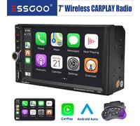 2 DIN 7" Autoradio Senza Fili Carplay Android Auto USB AUX Bluetooth HD Schermo