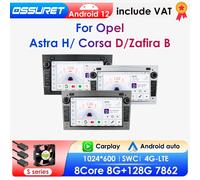 2 Din Android 12 autoradio Stereo lettore multimediale GPS Navi per Opel Corsa C Signum Vivaro Astra H Corsa D Zafira Tigra Twintop