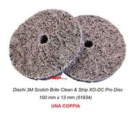 2 DISCHI 3M 51934 Scotch Brite Clean & Strip XO-DC Pro Disc 100 mm x 13 mm COPP