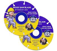 2 dischi da taglio da 115 mm, smerigliatrice angolare per legno, lama per smerigliatrice angolare, disco flessibile per legno, disco da taglio in legno, lama in plastica Flex, dischi da taglio da 115