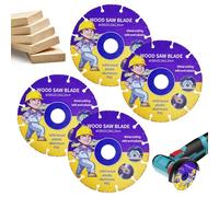 2 dischi da taglio da 125 mm, smerigliatrice angolare professionale, in metallo duro per smerigliatrice angolare, legno, legno, compensato, gomma, plastica, per lavorazione del legno (125 mm, 4)