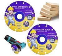 2 dischi da taglio da 125 mm, smerigliatrice angolare professionale, in metallo duro per smerigliatrice angolare, legno, legno, compensato, gomma, plastica, per lavorazione del legno (125 mm, 2)