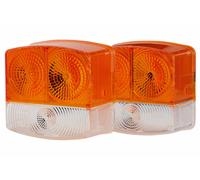 2 Dischi di Luce Fari Lampeggianti SX Alogeno HELLA per Deutz-Fahr