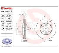 2 Dischi Freno Anteriori 256Mm BREMBO Per DAEWOO ESPERO
