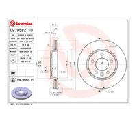 BREMBO 09.9582.10 Disco freno