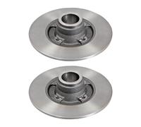 2 Dischi Freno Pieni Ø 238 mm Spessore 8 mm A.B.S. per RENAULT CLIO