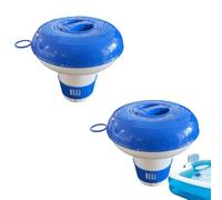 2 dispenser di cloro per vasca idromassaggio, dispenser galleggiante di cloro, supporto multifunzione per compresse di cloro galleggianti, per gonfiabili, piscine a terra