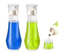 2 dispenser per collutorio in vetro trasparente per bagno, 260 ml, piccolo contenitore per il risciacquo della bocca con coperchio, dispenser ricaricabile per sciroppo di caffè per casa, cucina, miele