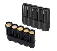 2 dispenser per monete, per monete, portamonete, portamonete, portamonete, portamonete, portamonete, portamonete, per auto, con 5 scomparti per monete europee (2 nero)