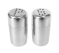 2 dispenser per pepe in acciaio antiruggine antiruggine con coperchio girevole, sistemi di ricarica per cuochi professionali, igienici, barattoli di spezie