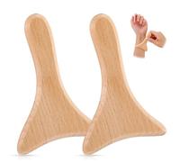 2 dispositivi di drenaggio linfatico per la terapia del legno, massaggiatore Gua Sha per drenaggio linfatico, massaggiatore Gua Sha Maderoterapia, legno con una sola mano, strumenti per modellare il