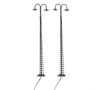 2 dispositivi di illuminazione a LED in miniatura per layout ferroviari e scene di modelli in scala con alloggiamento in metallo ABS e distribuzione della luce costante (verde)