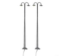 2 dispositivi di illuminazione a LED in miniatura per layout ferroviari e scene di modelli in scala con alloggiamento in metallo ABS e distribuzione della luce costante (nero)