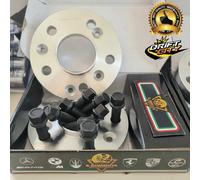 2 DISTANZIALI 5x112 57.1 da 12 + 10 BULLONI NERI X SKODA OCTAVIA 1Z 5E NX 2004>