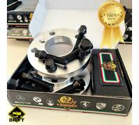 2 DISTANZIALI 16 mm 5x110 65.1 + 10 BULLONI NERI PER ALFA R. GIULIA STELVIO 159