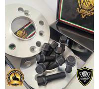 2 DISTANZIALI 20 mm + 10 BULLONI NERI PER TUTTE LE MERCEDES 5X112 66.6 M14X1.5
