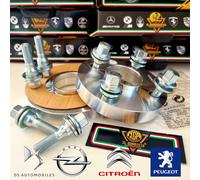 2 DISTANZIALI 20mm 4x108 65.1 + BULLONI PIATTI PER OPEL CORSA F - CROSSLAND X ++