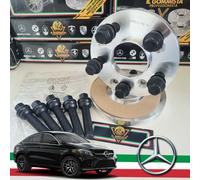 2 DISTANZIALI 5 mm + 10 BULLONI OEM NERI PER MERCEDES GLE W167 DAL 2019 IN POI