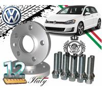 2 DISTANZIALI 5x112 da 12mm PER VOLKSWAGEN GOLF V- VI VII AUDI A3 8P - A4 B6 B7