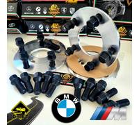 2 DISTANZIALI da 5mm 5/120/72,6 +10 BULLONI NERI x BMW M1 M3 M4 M5 M6 X-drive M