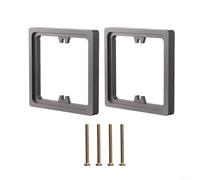 2 distanziali per presa singola, 10 mm, con 4 viti per piastre per telaio a 1 banda, materiale ABS che offre un aumento della profondità sicuro e affidabile (grigio)