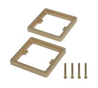 2 distanziali per presa singola, 10 mm, piastra quadrata con 1 banda e 4 viti per fissare ed espandere la profondità della scatola da parete in installazioni elettriche (oro)